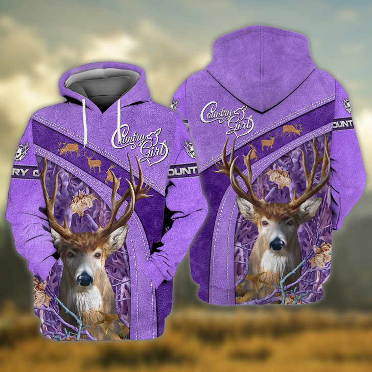 FUNSTUFFPRINT Country Girl 3D Hoodie and Zip Hoodie