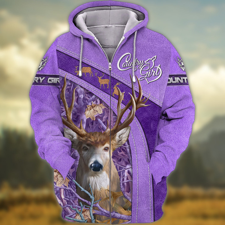 FUNSTUFFPRINT Country Girl 3D Hoodie and Zip Hoodie