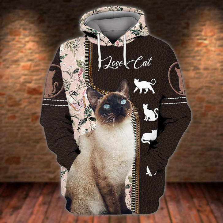 FUNSTUFFPRINT  Love Cats Design  3D Hoodie and Zip Hoodie