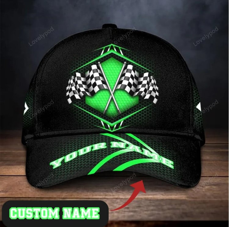 FUNSTUFFPRINT Racing Lovers Lightning Personalized Classic Cap, Racing 3D cap for Men and Women