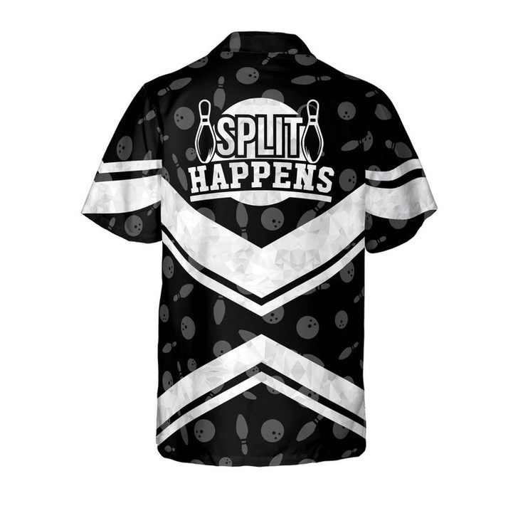 Custom 3D All Over Print Split Happens Hawaiian Shirt , Custom Name Bowling Hawaiian Shirt