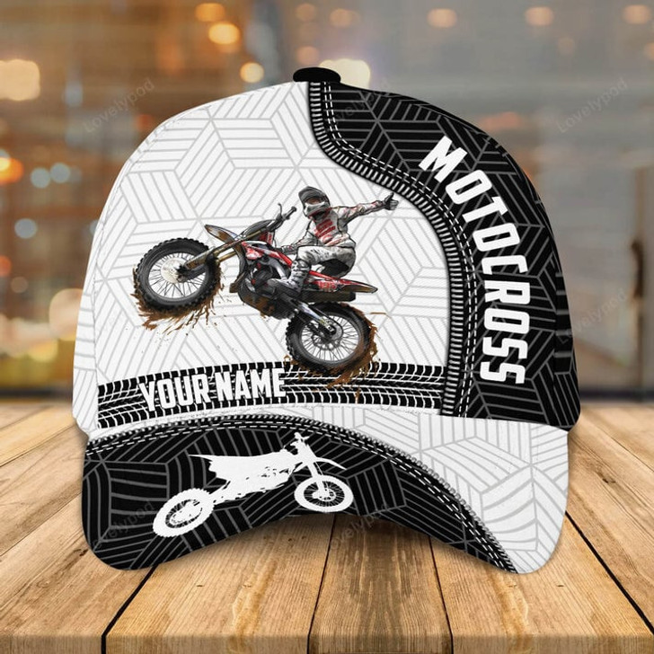 FUNSTUFFPRINT 3D Classic Cap Motocross Personalized Name Cap for men and women