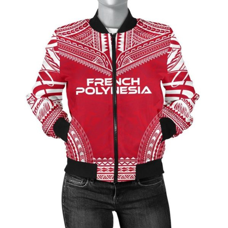FUNSTUFFPRINT French Polynesia Flag Polynesian Chief Women’S Bomber Jacket – Bn10 Bomber Jacket