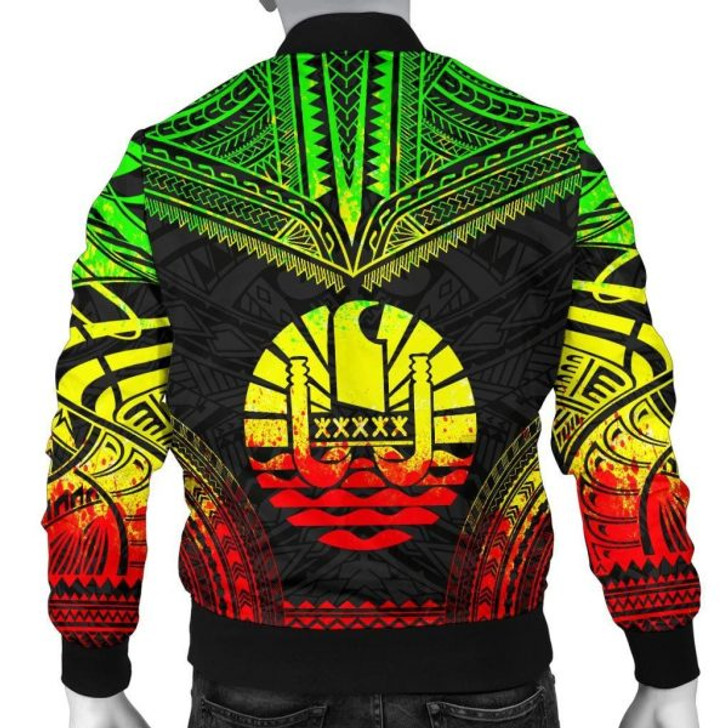 FUNSTUFFPRINT French Polynesia Polynesian Chief Men’s Bomber Jacket – Reggae Version – Bn10 Bomber Jacket