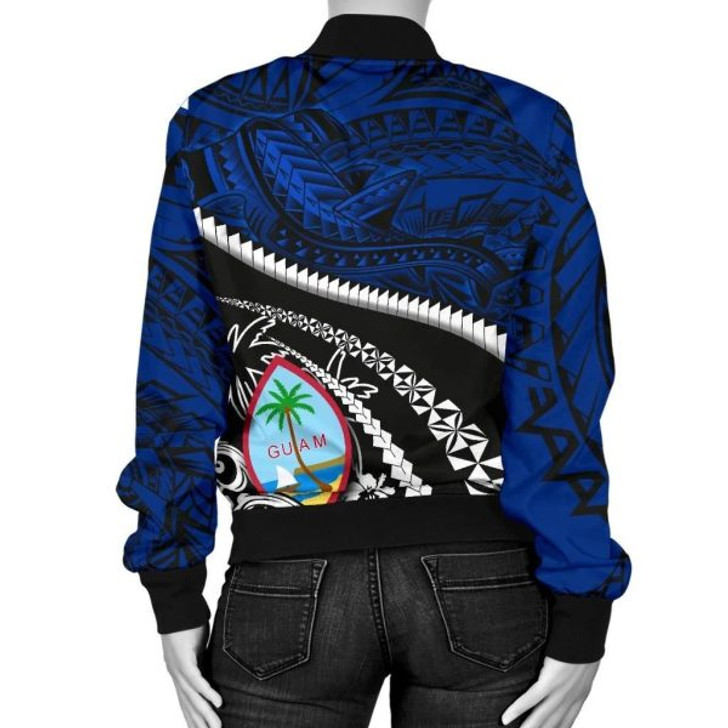 FUNSTUFFPRINT Guam Women’s Bomber Jacket Polynesian Shark Tattoo K4 Bomber Jacket
