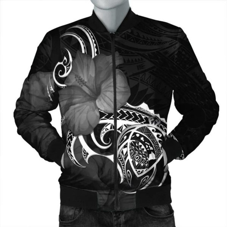 FUNSTUFFPRINT Hawaii Map Turtle Hibiscus Divise Polynesian Bomber Jacket – AH – JR Bomber Jacket