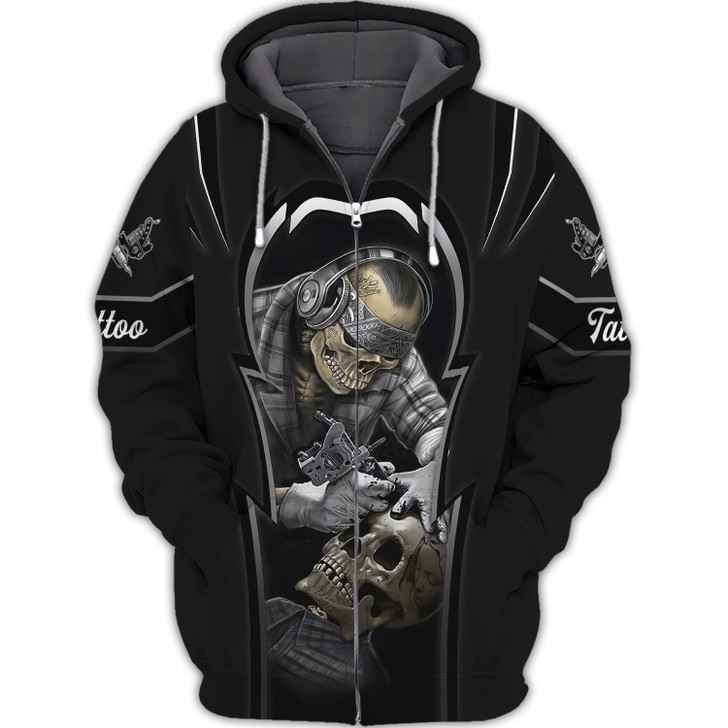 FUNSTUFFPRINT Latest Tattoo Artist Shop   3D Hoodie and Zip Hoodie