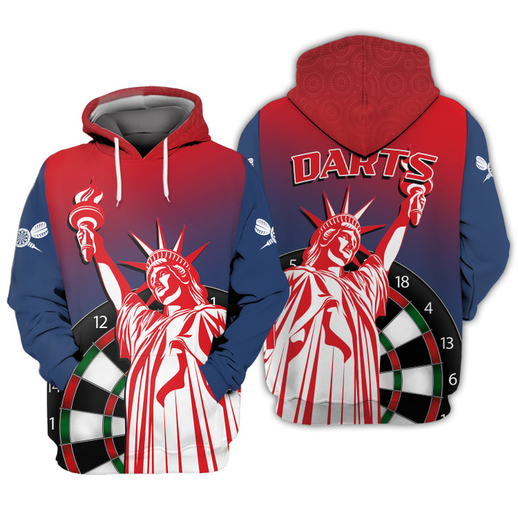 FUNSTUFFPRINT Dart USA 3D Hoodie and Zip Hoodie