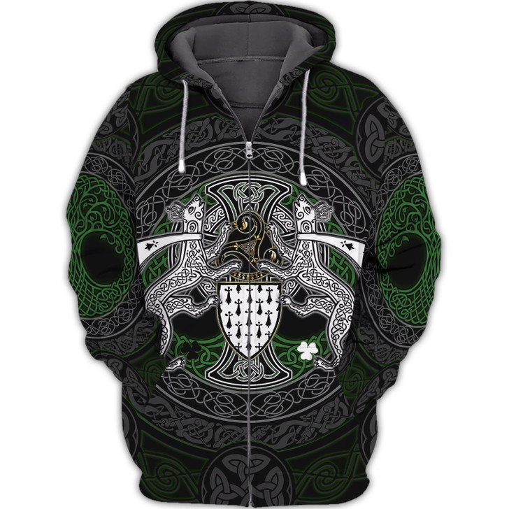 FUNSTUFFPRINT- Brittany Celtic  3D Hoodie and Zip Hoodie