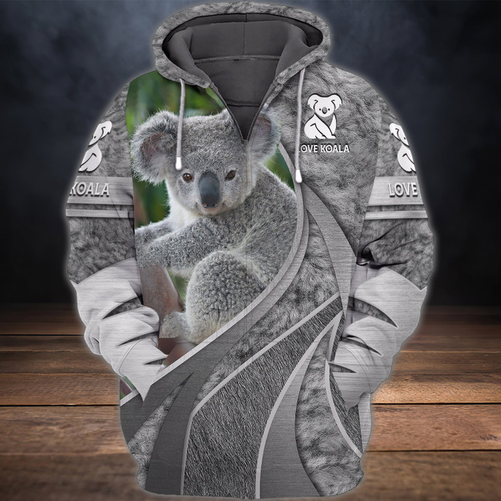 FUNSTUFFPRINT Koala   3D Hoodie and Zip Hoodie