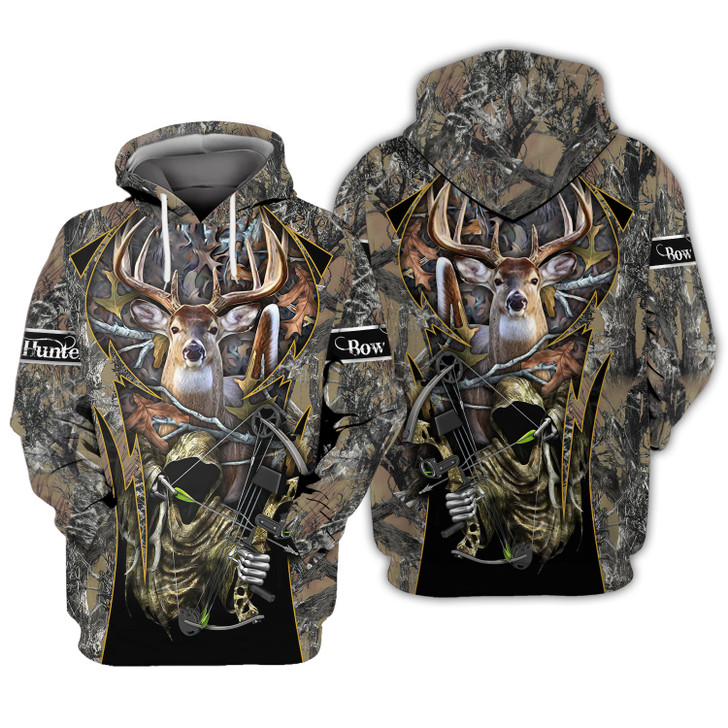FUNSTUFFPRINT -  Bow Hunting 3D Hoodie and Zip Hoodie