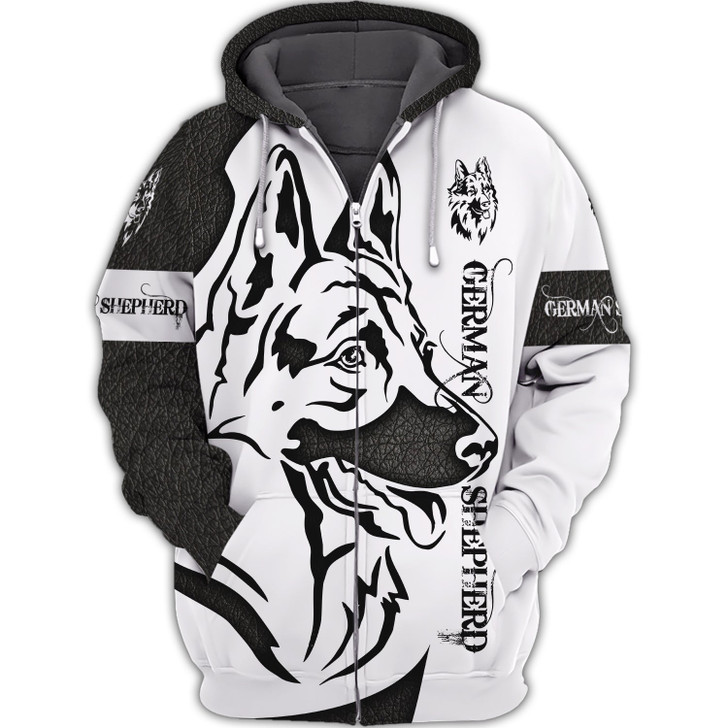 FUNSTUFFPRINT GERMAN SHEPHERD 3D Hoodie and Zip Hoodie