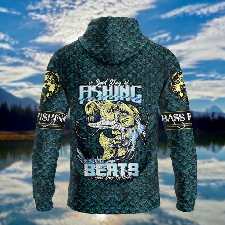 FUNSTUFFPRINT Bass Fishing  3D Hoodie and Zip Hoodie