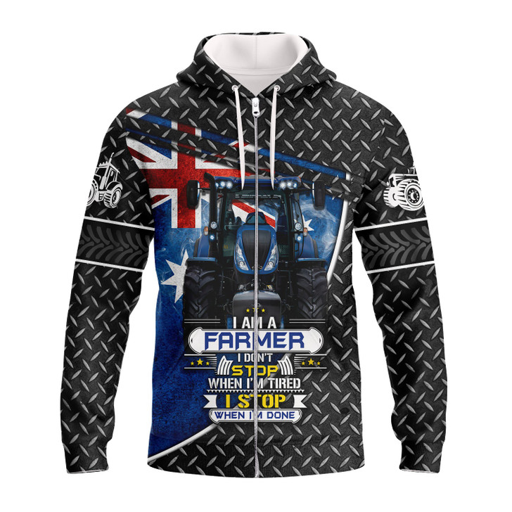 FUNSTUFFPRINT Australian Farmer 3D Hoodie and Zip Hoodie