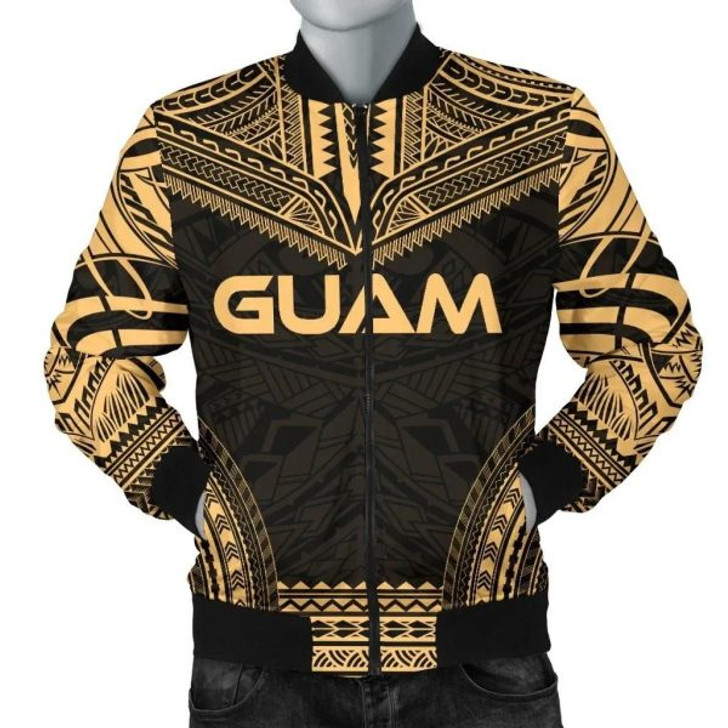 FUNSTUFFPRINT Guam Polynesian Chief Men’s Bomber Jacket