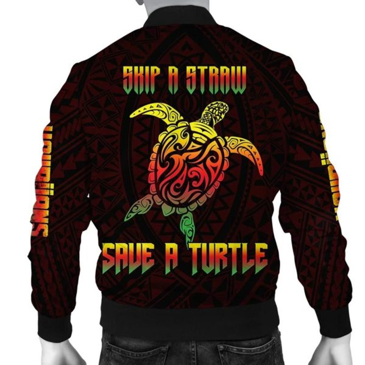 FUNSTUFFPRINT Hawaii Turtle Polynesian Bomber Jacket – Cool – AH JW Bomber Jacket