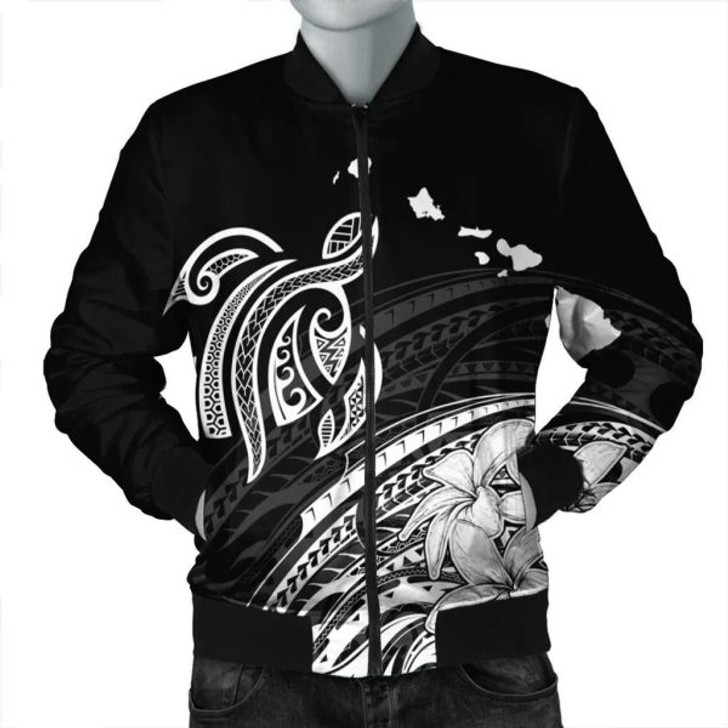 FUNSTUFFPRINT Hawaii Turtle Polynesian Bomber Jacket
