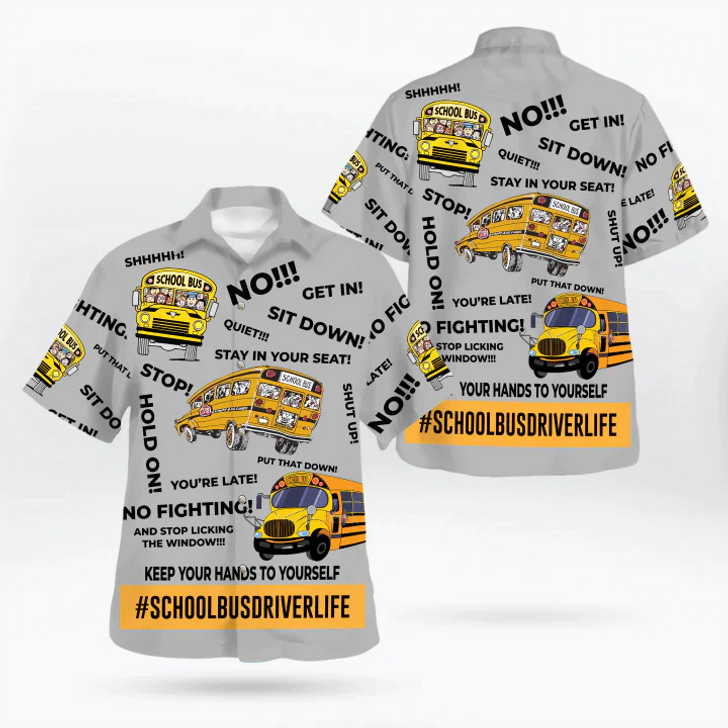 Bus Driver School Bus Driver Life Hawaiian Shirt, School Bus Driver Shirt, Shirts For Bus Drivers