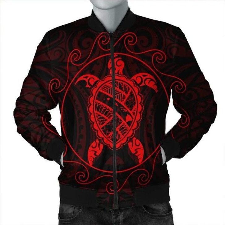 FUNSTUFFPRINT Hawaiian Map Turtle Wave Polynesian Bomber Jacket – AH – J4R Bomber Jacket