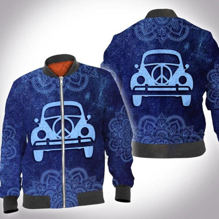 FUNSTUFFPRINT Hippie vans mandala 3D All Over Printed Shirt, Bomber Jacketize S – 5XL Bomber Jacket
