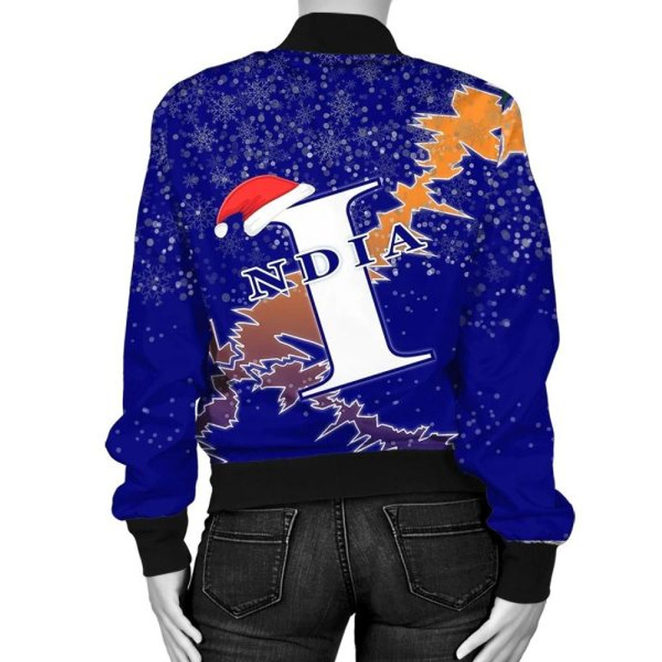 FUNSTUFFPRINT India Christmas Coat Of Arms Women Bomber Jacket X Style J78 Bomber Jacket
