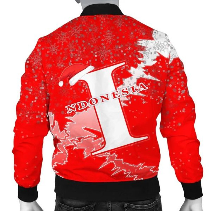 FUNSTUFFPRINTI Indonesia Christmas Coat Of Arms Men Bomber Jacket X Style J78 Bomber Jacket