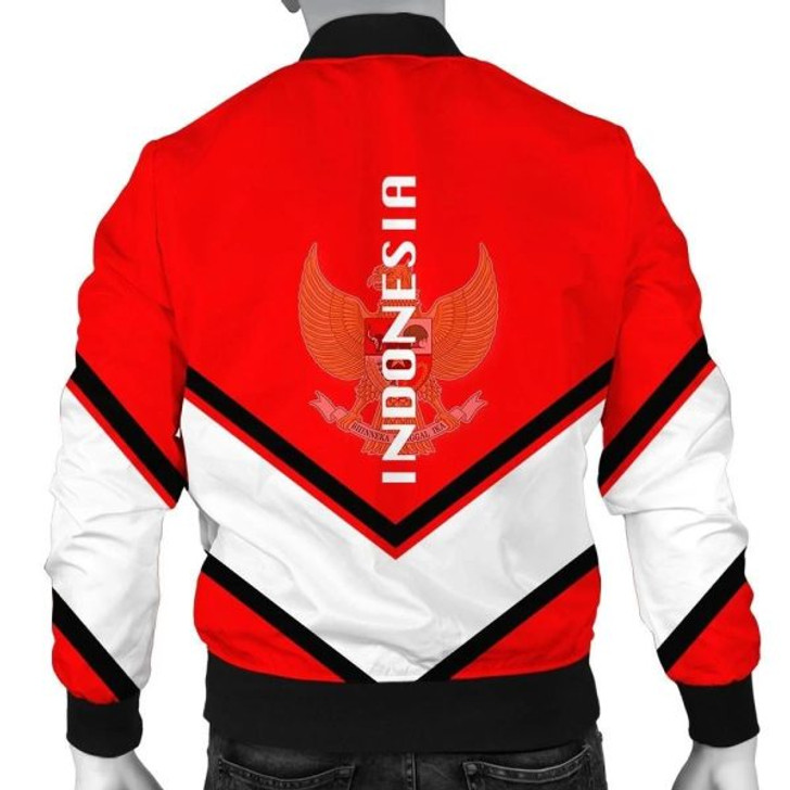 FUNSTUFFPRINTI Indonesia Coat Of Arms Men Bomber Jacket Lucian Style J5W Bomber Jacket