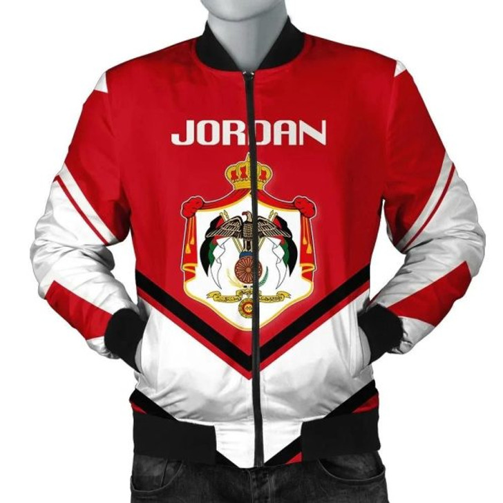FUNSTUFFPRINTI Jordan Coat Of Arms Men Bomber Jacket Lucian Style J5W Bomber Jacket