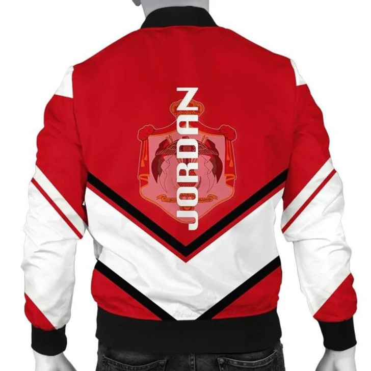 FUNSTUFFPRINTI Jordan Coat Of Arms Men Bomber Jacket Lucian Style J5W Bomber Jacket