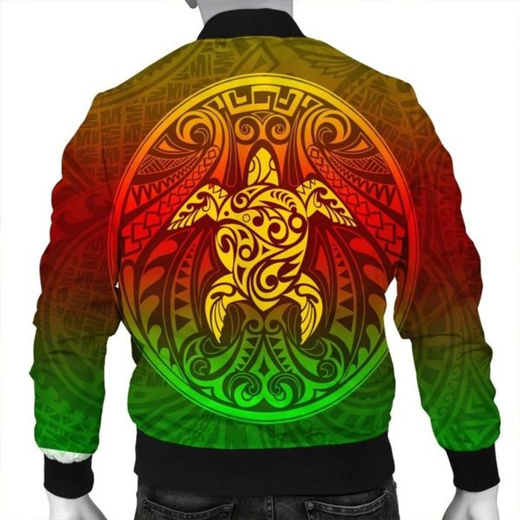 FUNSTUFFPRINTI Kanaka Maoli Turtle Polynesian Bomber Jacket – AH – J4R Bomber Jacket
