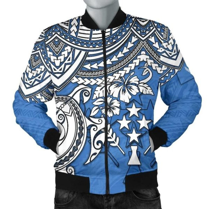 FUNSTUFFPRINTI Kosrae Polynesian Bomber Jacket (Men) – Polynesian Turtle – BN15 Bomber Jacket