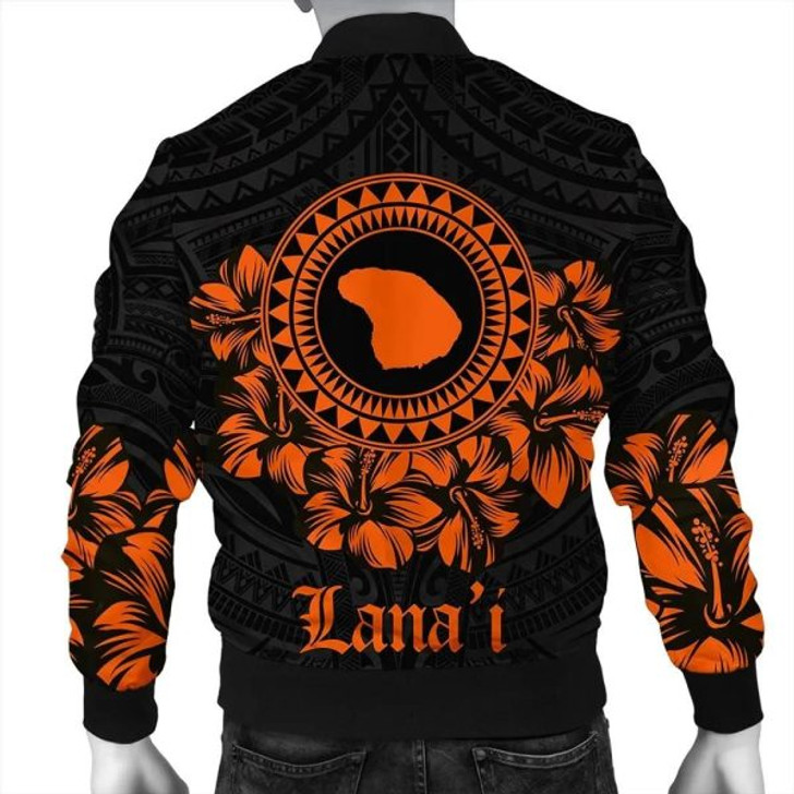 FUNSTUFFPRINTI Lanai Map Hibiscus Polynesian Bomber Jacket – Lithe Style – AH – JA Bomber Jacket