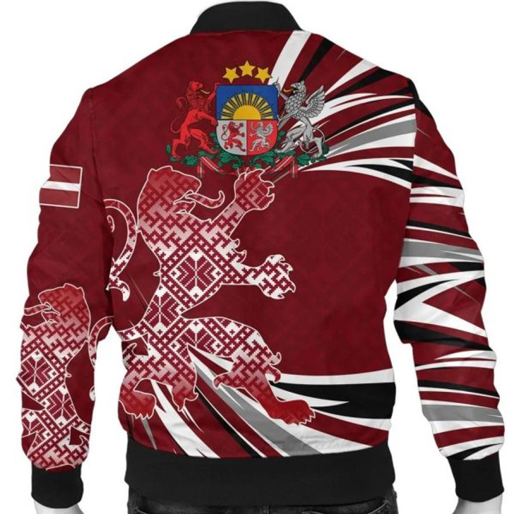 FUNSTUFFPRINTI Latvia – The Latvian Lion Bomber Jacket A7 Bomber Jacket