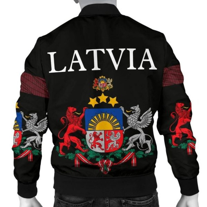 FUNSTUFFPRINTI Latvia-United Men’s Bomber Jacket A27 Bomber Jacket