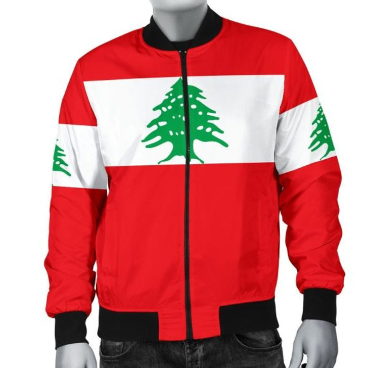 FUNSTUFFPRINTI Lebanon Men’s Bomber Jacket Original Flag A7 Bomber Jacket