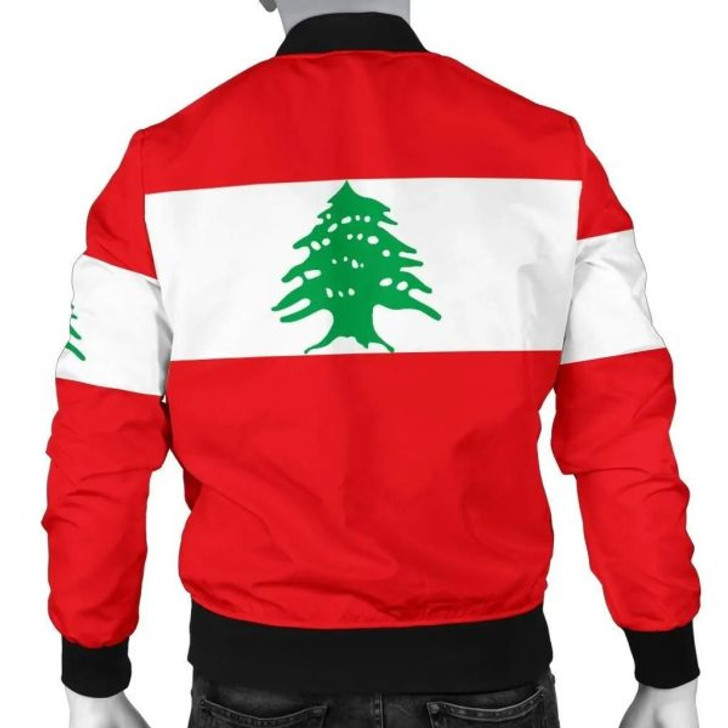 FUNSTUFFPRINTI Lebanon Men’s Bomber Jacket Original Flag A7 Bomber Jacket