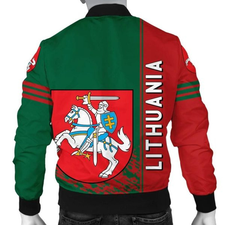 FUNSTUFFPRINTI Lithuania Coat Of Arms Men Bomber Jacket Quarter Style J71 Bomber Jacket