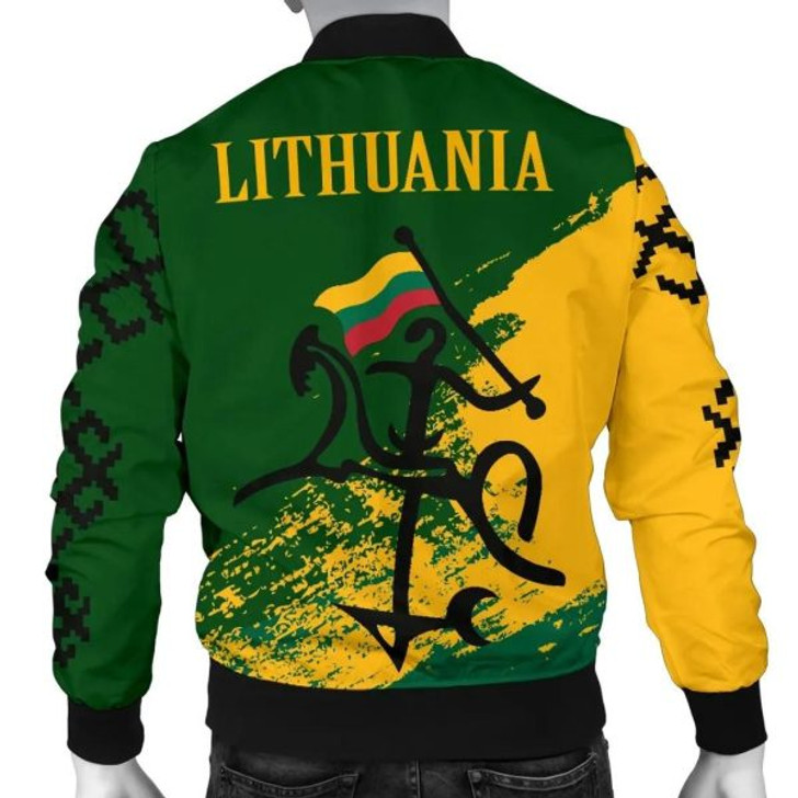 FUNSTUFFPRINTI Lithuania Men’s Bomber Jacket – Lithuanian Tattoo A7 Bomber Jacket