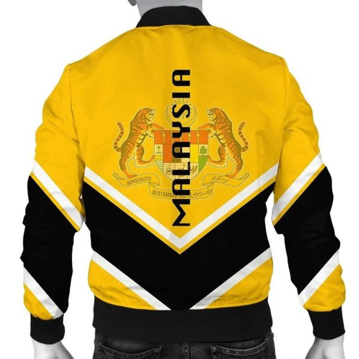 FUNSTUFFPRINTI Malaysia Coat Of Arms Men Bomber Jacket Lucian Style J5W Bomber Jacket