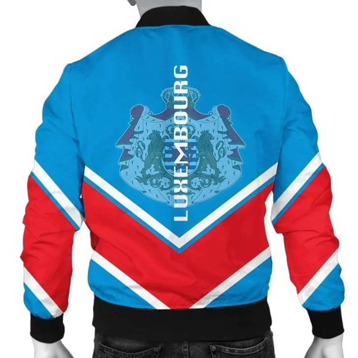 FUNSTUFFPRINTI Luxembourg Coat Of Arms Men Bomber Jacket Lucian Style J5W Bomber Jacket