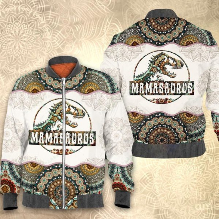 FUNSTUFFPRINTI Mandala dinosaur 3D All Over Printed Shirt, Sweatshirt, Hoodie, Bomber Jacketize S – 5XL Bomber Jacket