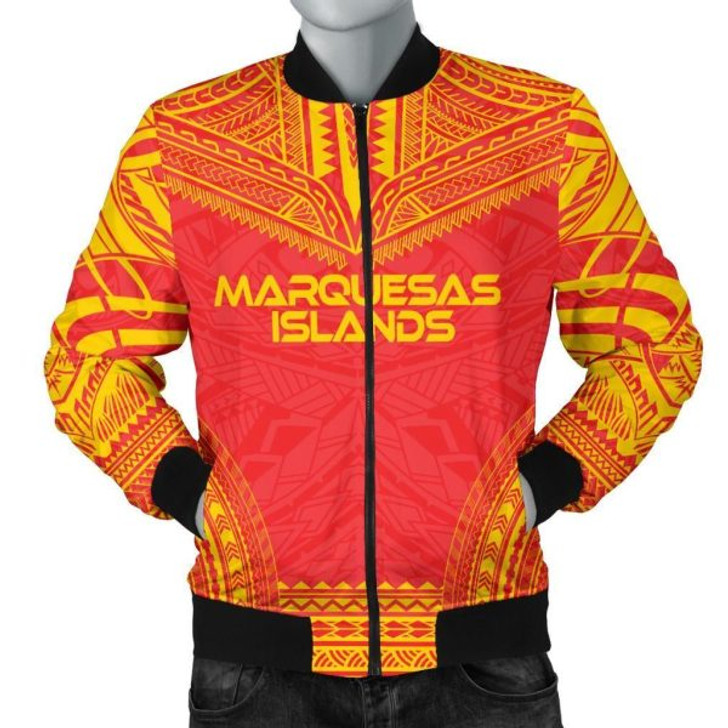 FUNSTUFFPRINTI Marquesas Islands Flag Polynesian Chief Men’s Bomber Jacket – Bn10 Bomber Jacket