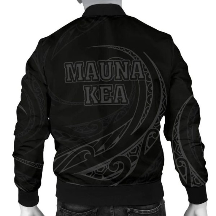 FUNSTUFFPRINTI Mauna Kea Polynesian Men√¢‚Ç¨‚Ñ¢s Bomber Jacket – Gray – Frida Style – AH J9 Bomber Jacket