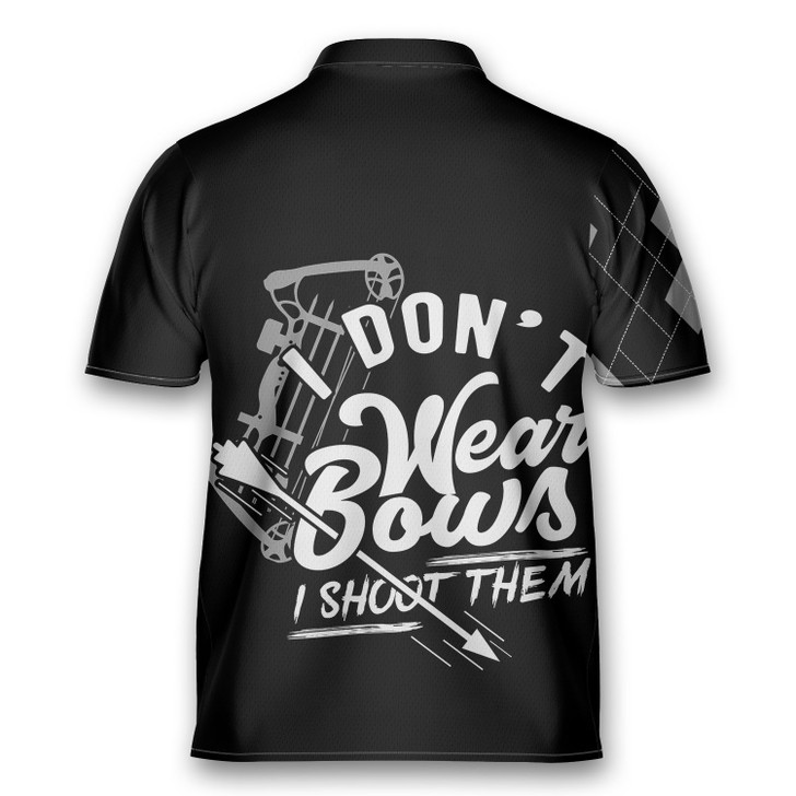 Custom Archery Skull I Don’t Wear Bows I Shoot Them Shooter Archery Jersey Zipper Shirt