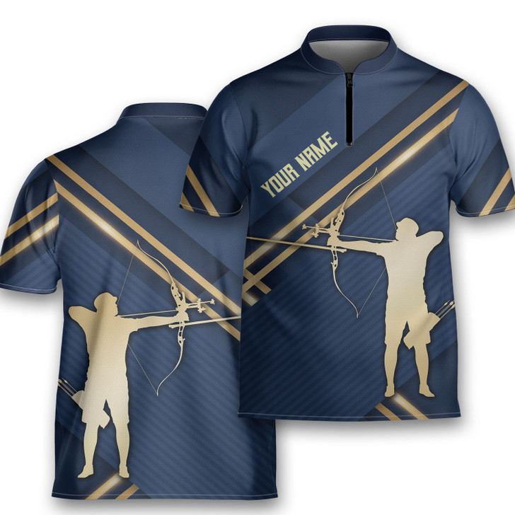 Custom Personalized Archery Appear for Archery Player Shooter Archery Jersey Zipper Shirt