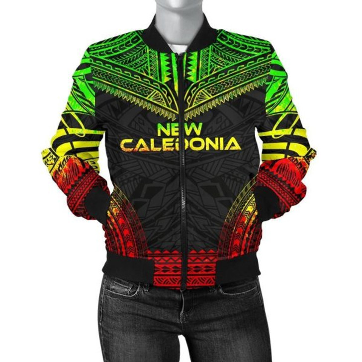FUNSTUFFPRINTI New Caledonia Polynesian Chief Women’S Bomber Jacket – Reggae Version – Bn10 Bomber Jacket