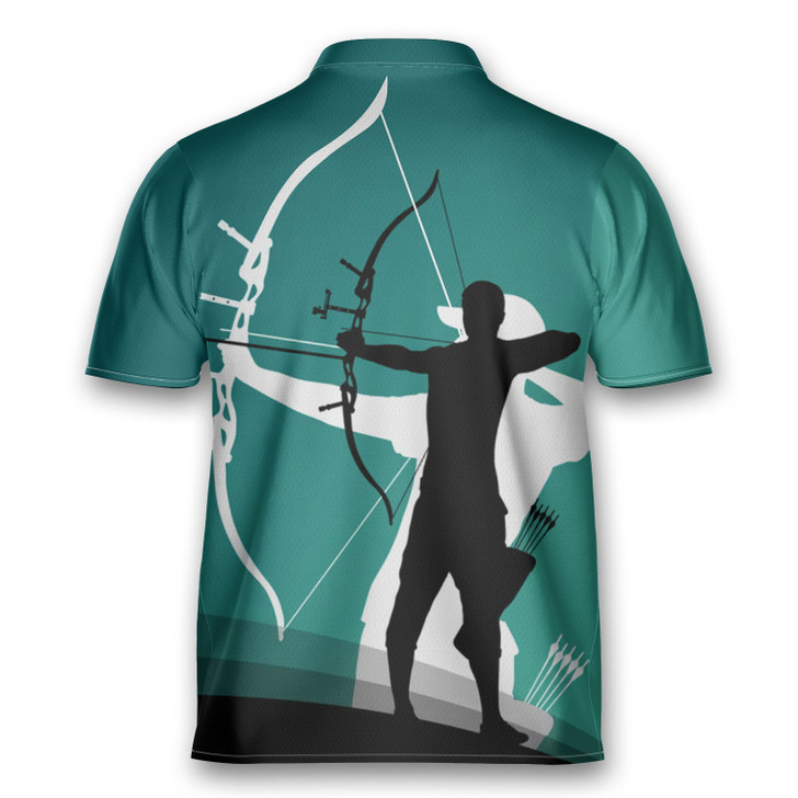 Custom Personalized Name Green Archery Shooter Archery Jersey Zipper Shirt