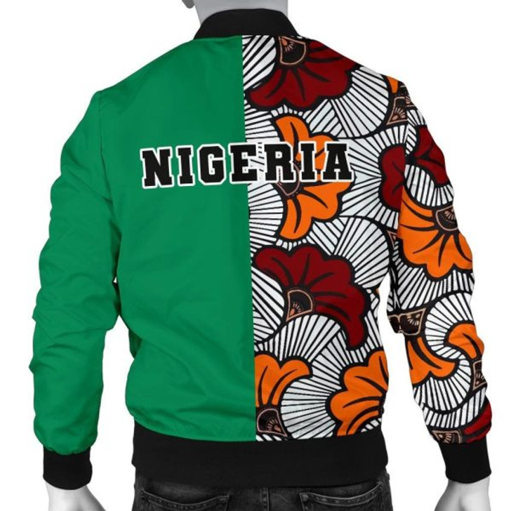 FUNSTUFFPRINTI Nigeria Men’s Bomber Jacket Ankara Pattern Th5 Bomber Jacket