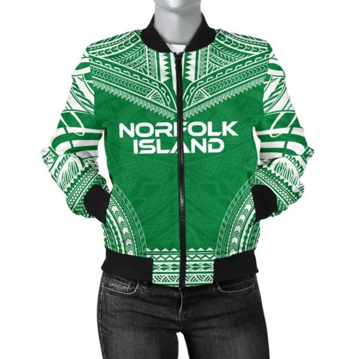FUNSTUFFPRINTINT Norfolk Island Flag Polynesian Chief Women’S Bomber Jacket – Bn10 Bomber Jacket