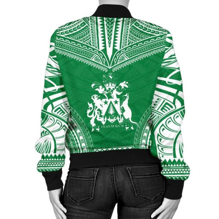 FUNSTUFFPRINTINT Norfolk Island Flag Polynesian Chief Women’S Bomber Jacket – Bn10 Bomber Jacket